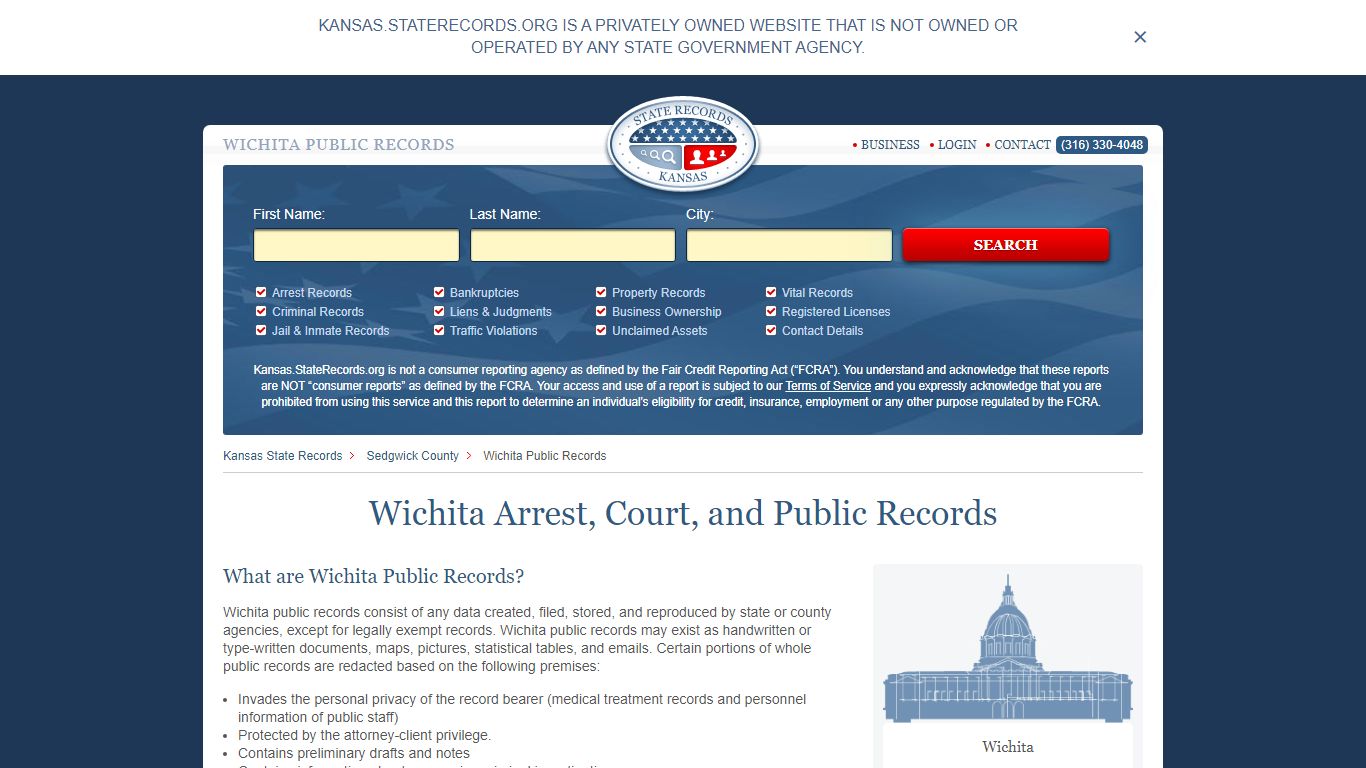 Wichita Arrest and Public Records | Kansas.StateRecords.org